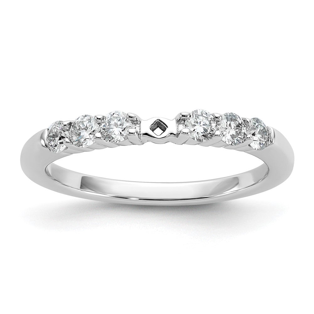 14K Weißgold Stift Set 3/8 Karat Diamant Halbfassung Verlobungsring