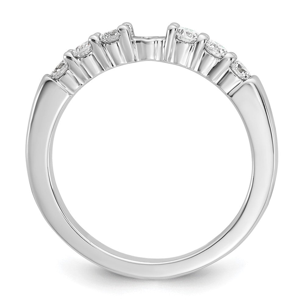 14K Weißgold Verlobungsring mit laborgezüchtetem Diamant VS/SI FGH und Krappen-Halbfassung