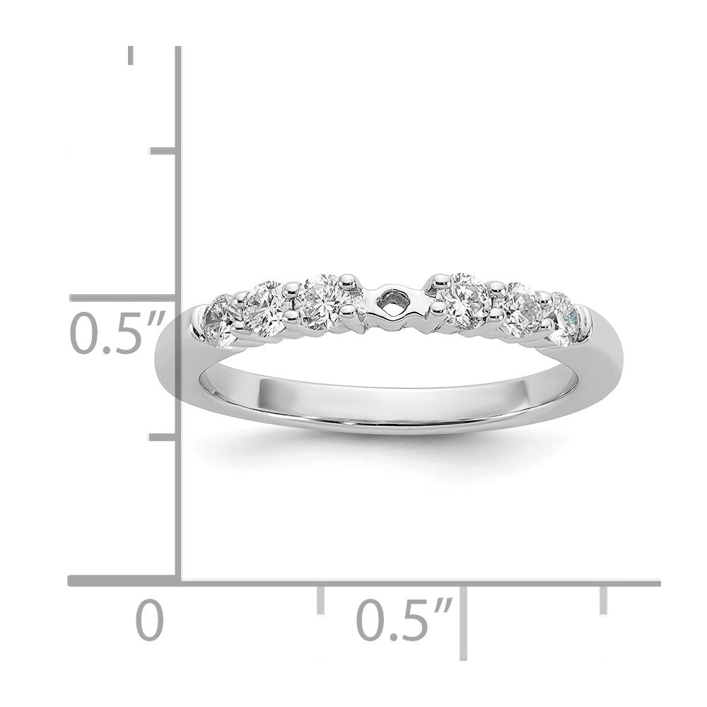 14K Weißgold Verlobungsring mit laborgezüchtetem Diamant VS/SI FGH und Krappen-Halbfassung