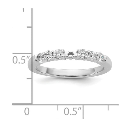 14K Weißgold Verlobungsring mit laborgezüchtetem Diamant VS/SI FGH und Krappen-Halbfassung