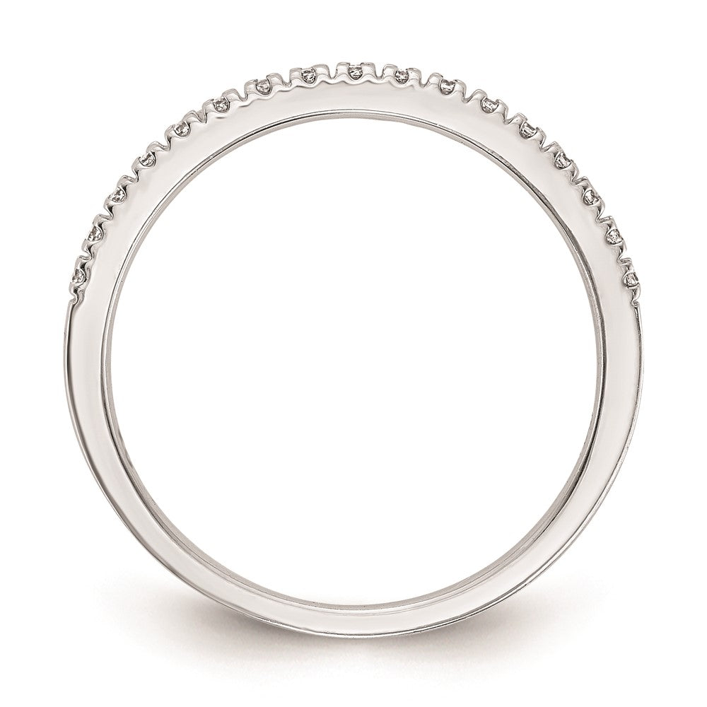 Ehering aus 14K Weißgold mit echten Diamanten