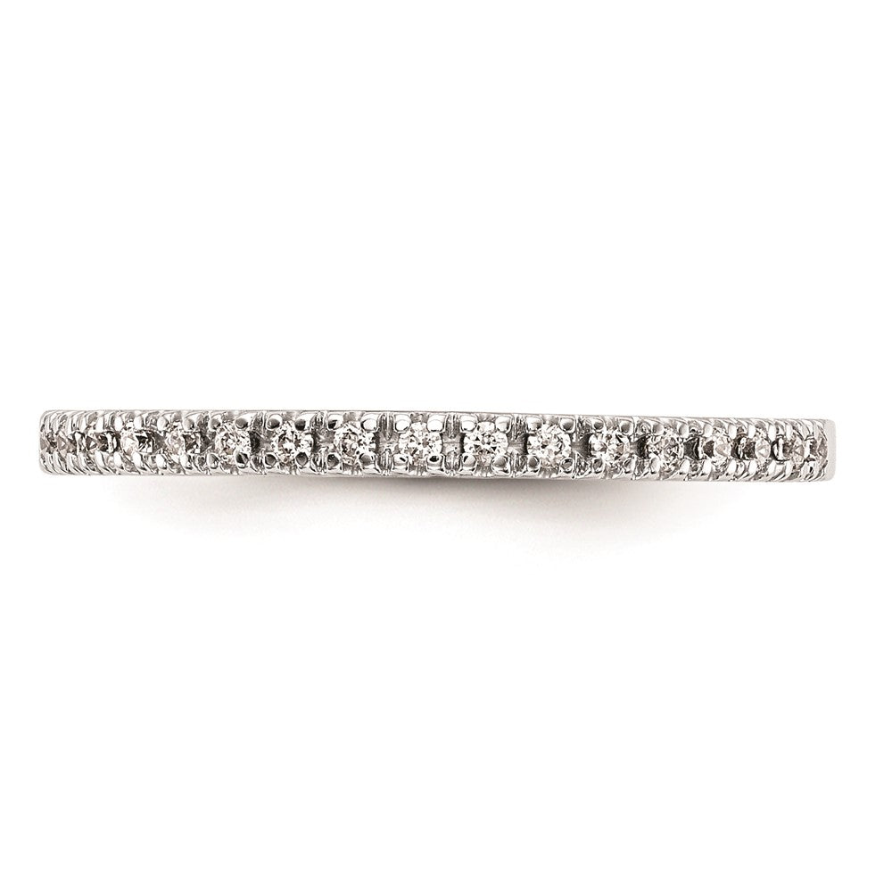 Ehering aus 14K Weißgold mit echten Diamanten