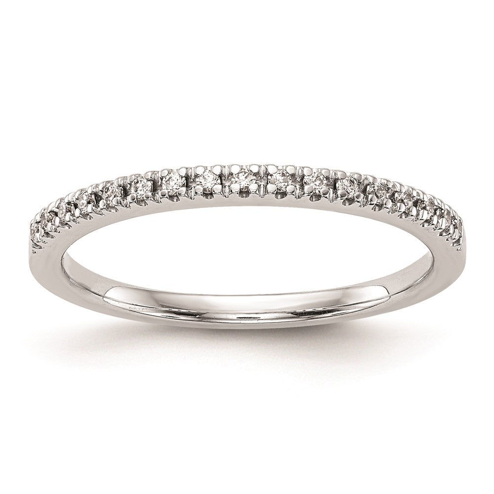 Ehering aus 14K Weißgold mit echten Diamanten