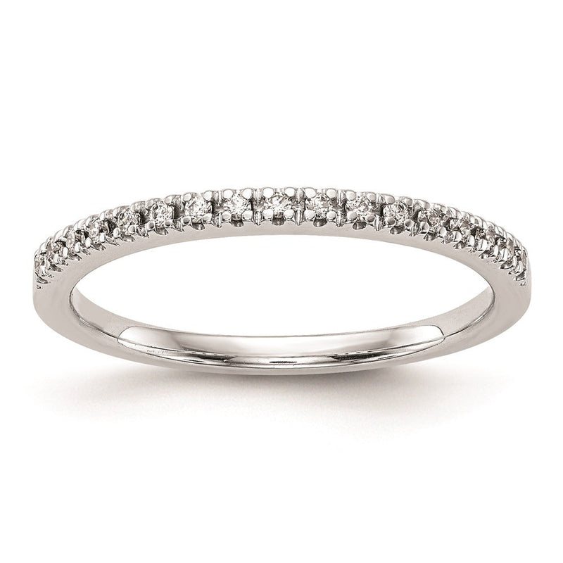 Ehering aus 14K Weißgold mit echten Diamanten