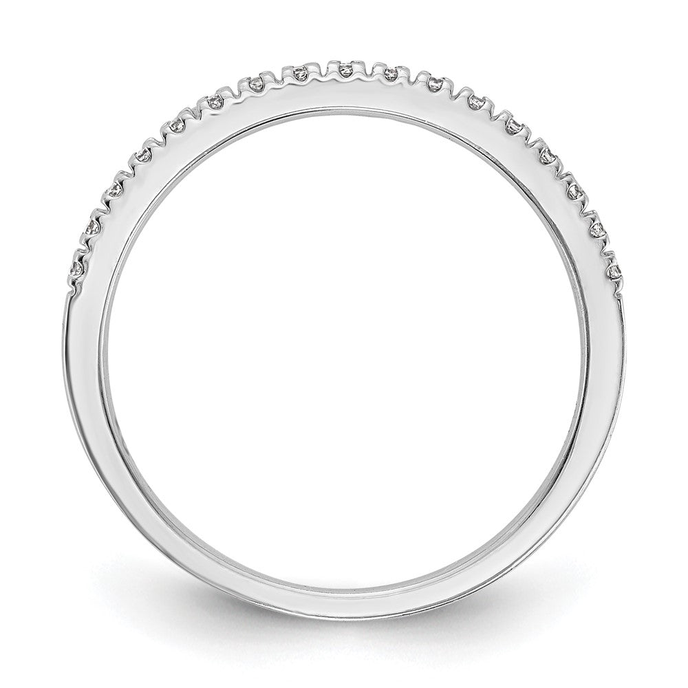 14K Weißgold Ehering mit natürlichen Diamanten