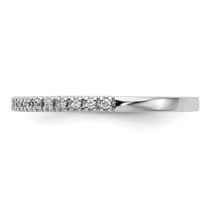 14K Weißgold Ehering mit natürlichen Diamanten