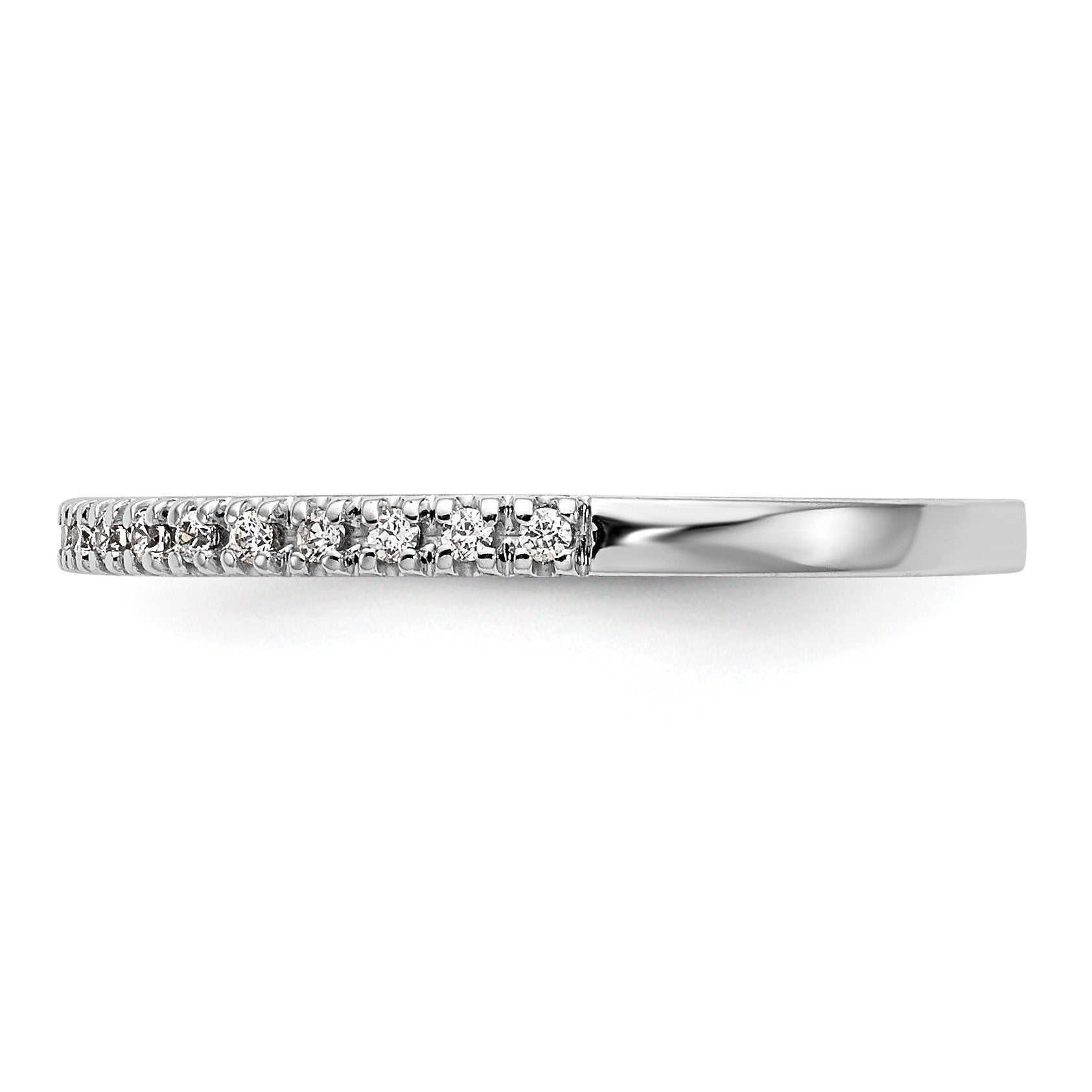 14K Weißgold Ehering mit 0,10 ct. Labor-gezüchteten Diamanten VS/SI+ G+