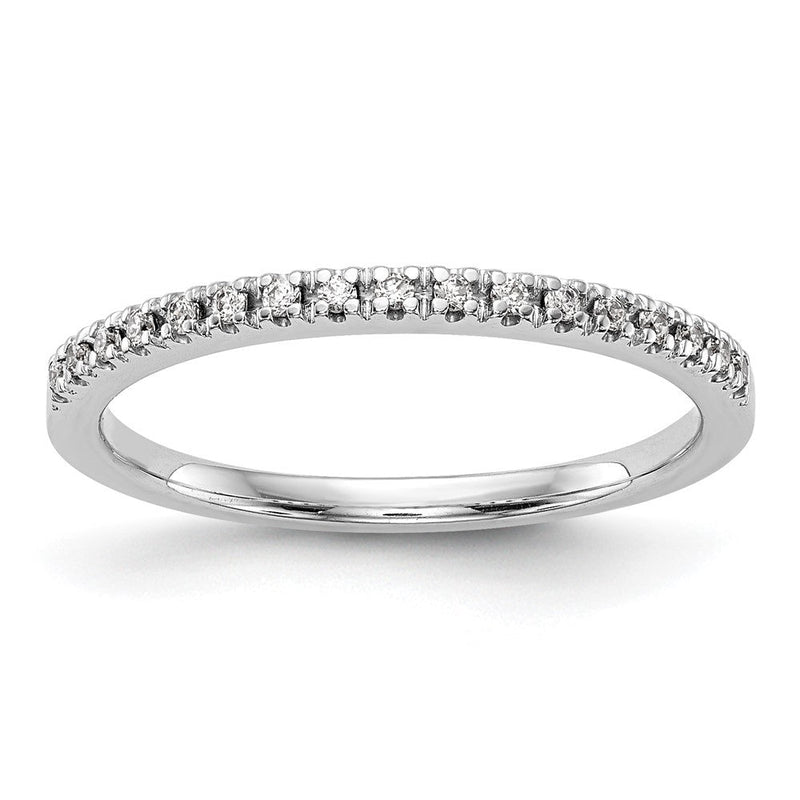 14K Weißgold Ehering mit natürlichen Diamanten