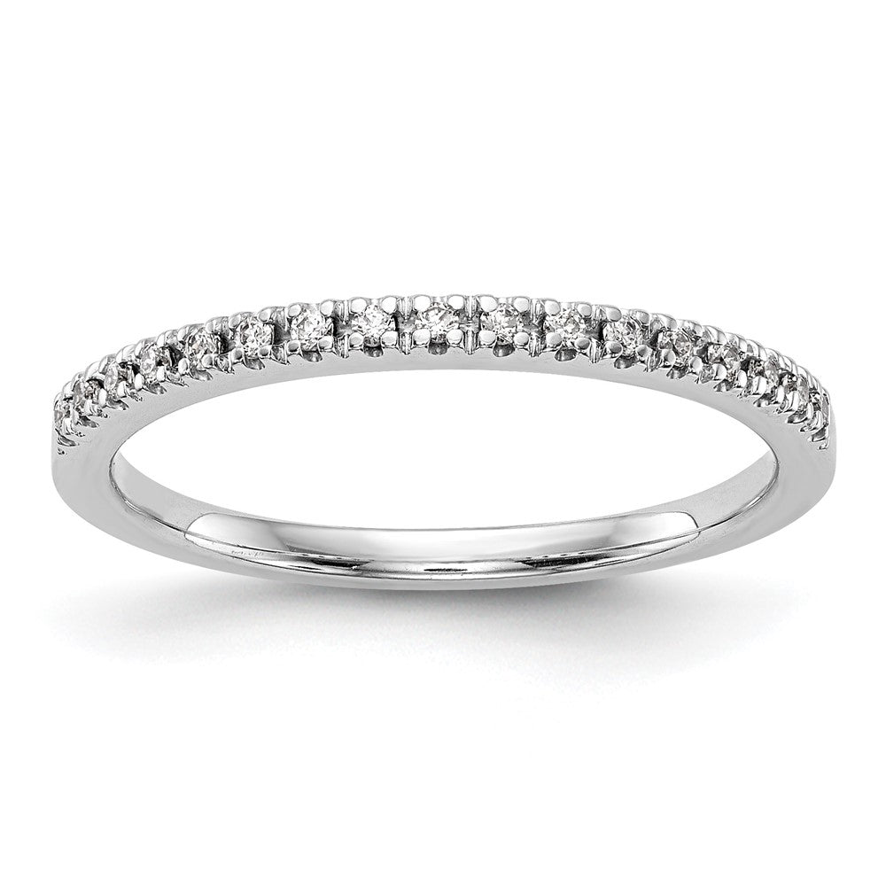 14K Weißgold Ehering mit 0,10 ct. Labor-gezüchteten Diamanten VS/SI+ G+