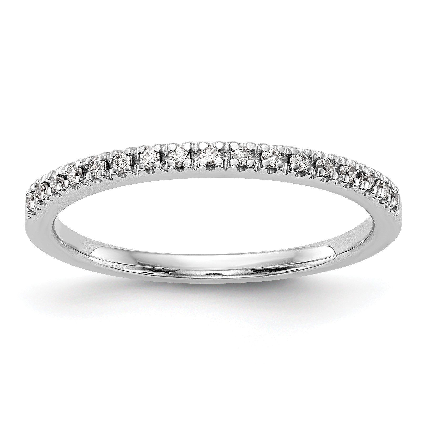 Ehering aus 14K Weißgold mit echten Diamanten