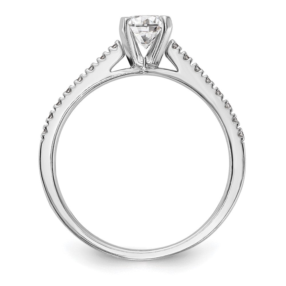 10K Weißgold Stift Set 1/10 Karat Diamant Halbfassung Verlobungsring
