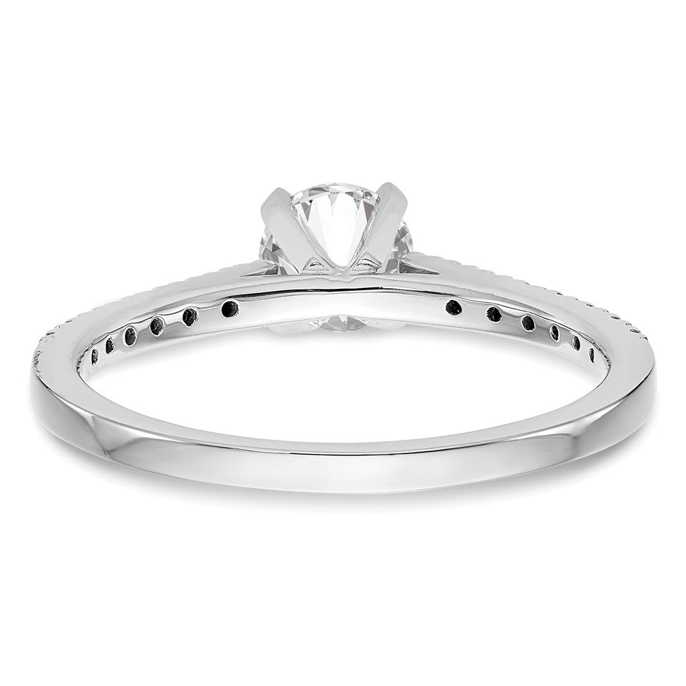10K Weißgold Stift Set 1/10 Karat Diamant Halbfassung Verlobungsring