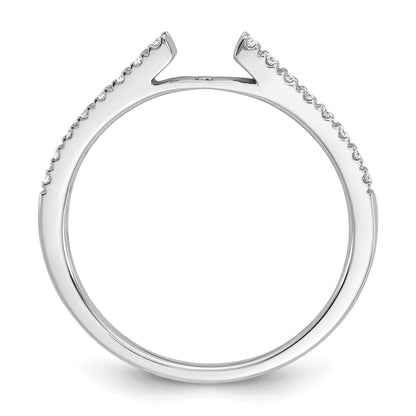 14K Weißgold Verlobungsring, Semi-Mount, Krappenfassung, 0,10 ct. Laborgezüchtete Diamanten VS/SI+ G+