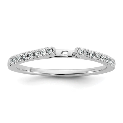 14K Weißgold Verlobungsring, Semi-Mount, Krappenfassung, 0,10 ct. Laborgezüchtete Diamanten VS/SI+ G+