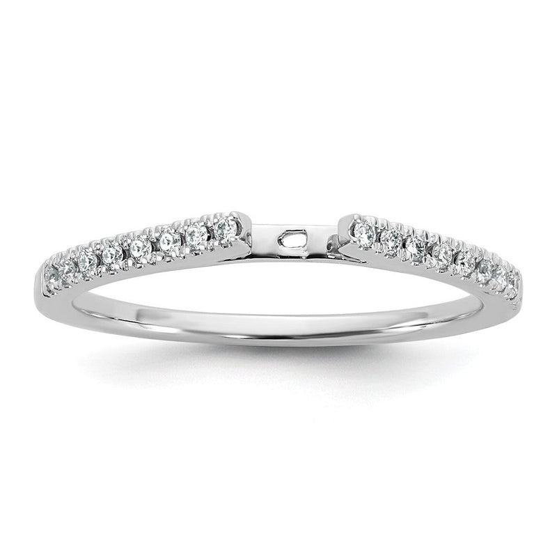 14K Weißgold Verlobungsring, Semi-Mount, Krappenfassung, 0,10 ct. Laborgezüchtete Diamanten VS/SI+ G+