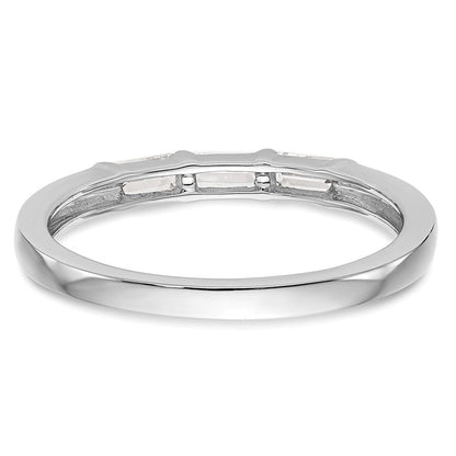 14K Weißgold 1/3 Karat Baguette Diamant Komplett Ehering Ring