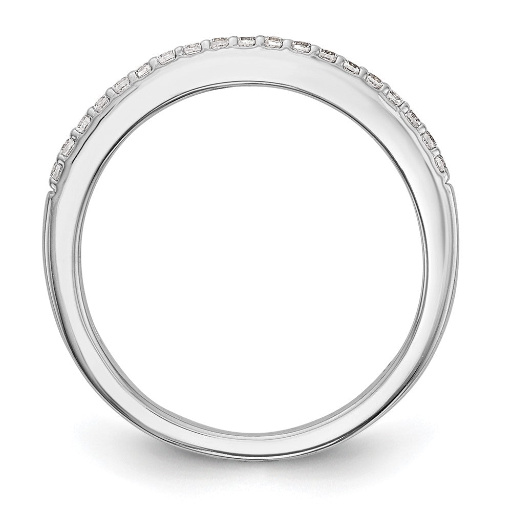 14K Weißgold Ehering mit natürlichen Diamanten