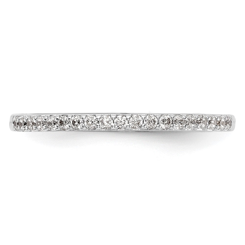 14K Weißgold Ehering mit natürlichen Diamanten