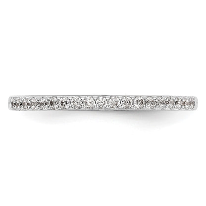 14K Weißgold Ehering mit natürlichen Diamanten