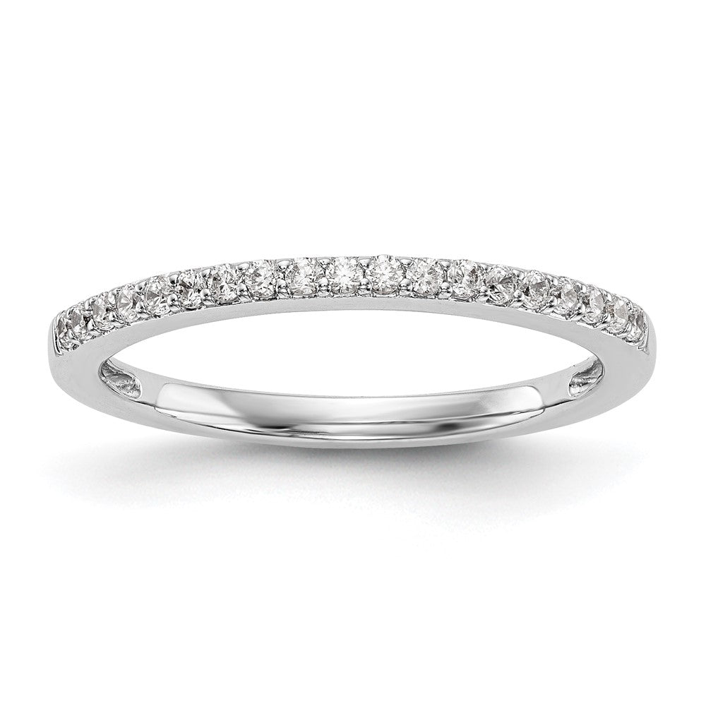 14K Weißgold Ehering mit natürlichen Diamanten