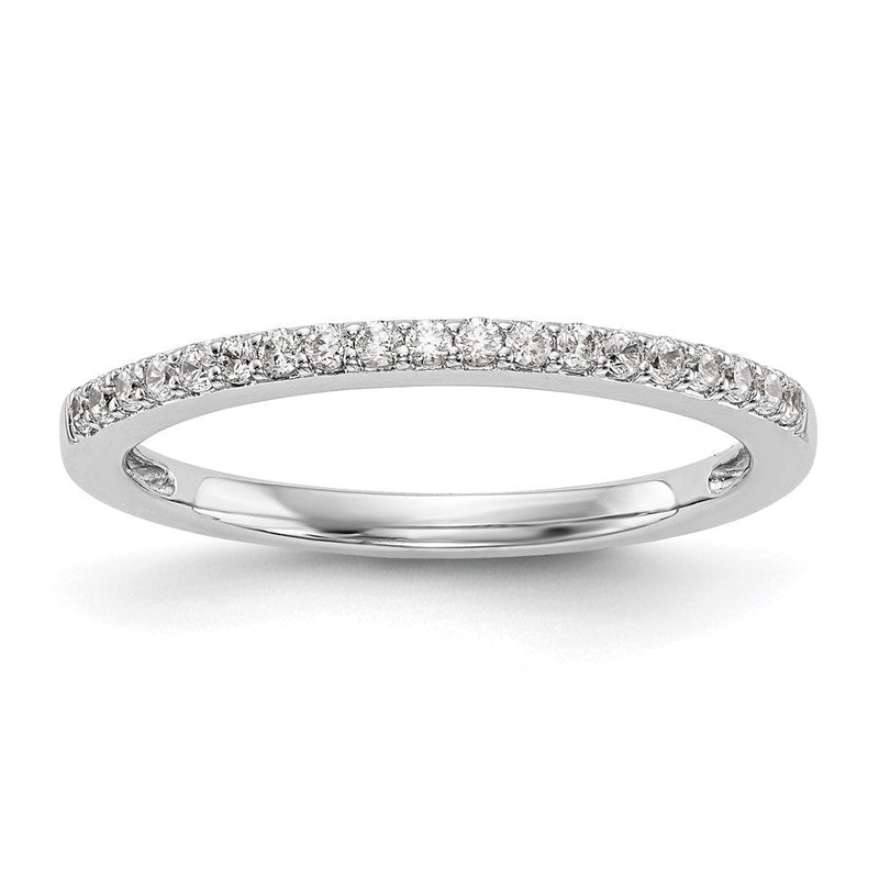 14K Weißgold Trauring mit natürlichen Diamanten