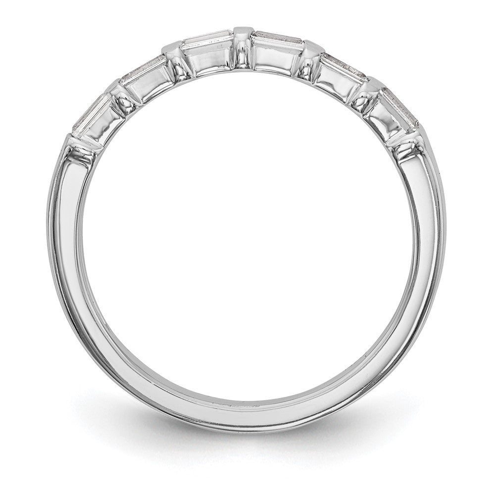 14K Weißgold 1/4 Karat Baguette Diamant Komplett Ehering