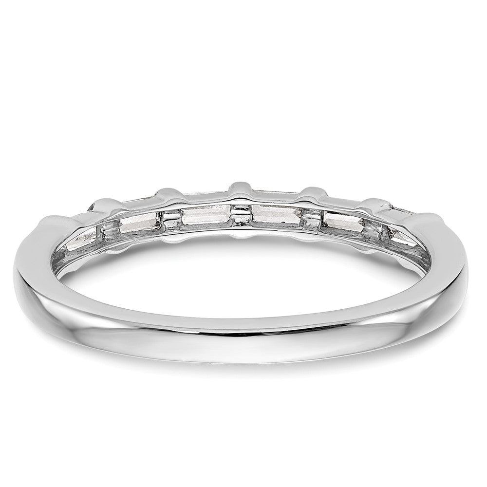 14K Weißgold 1/4 Karat Baguette Diamant Komplett Ehering