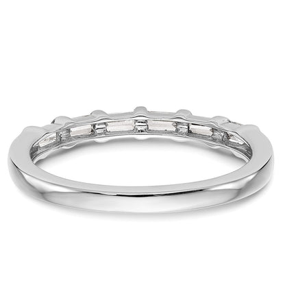 14K Weißgold 1/4 Karat Baguette Diamant Komplett Ehering