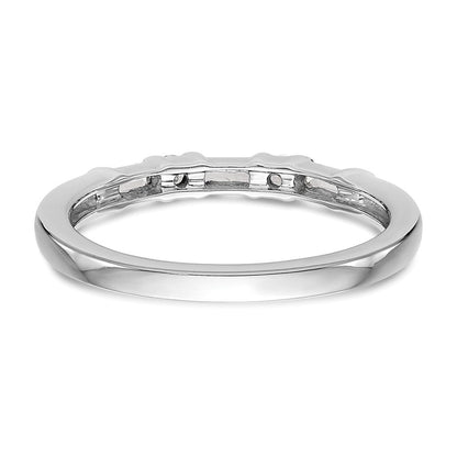 14K Weißgold 1/4 Karat Rund/baguette Diamant Komplett Ehering