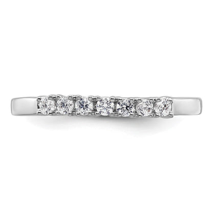 Trauring aus 14K Weißgold mit natürlichen Diamanten