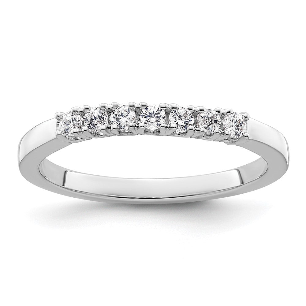 Trauring aus 14K Weißgold mit natürlichen Diamanten