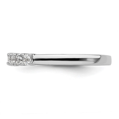 14K Weißgold Ehering mit natürlichen Diamanten