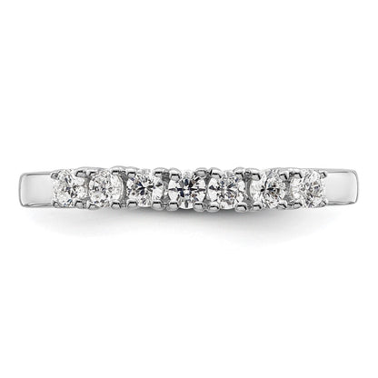 14K Weißgold Ehering mit natürlichen Diamanten