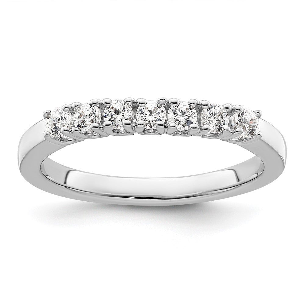 14K Weißgold Ehering mit natürlichen Diamanten