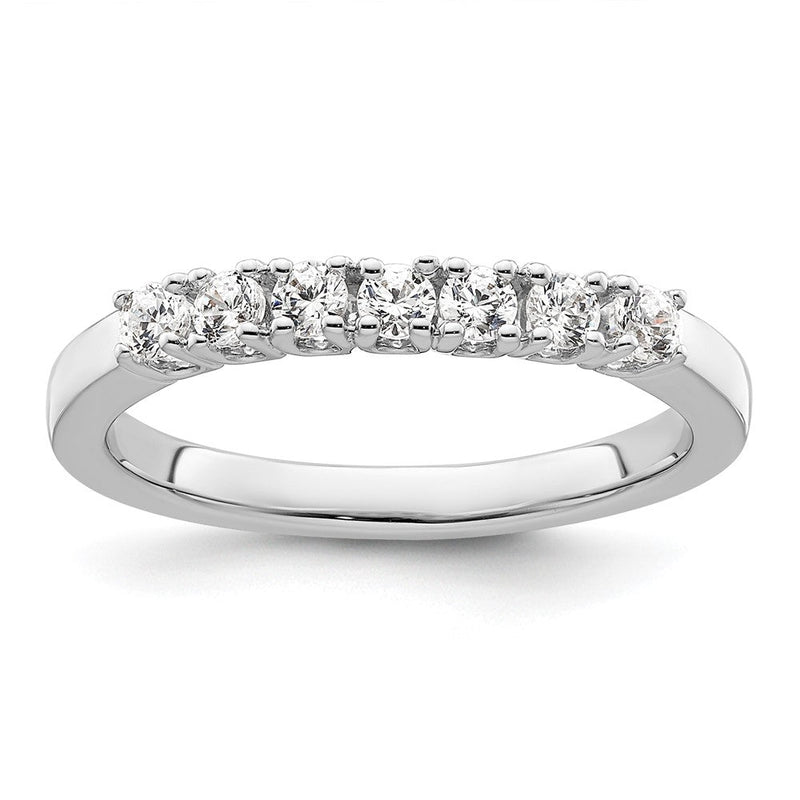 14K Weißgold Ehering mit natürlichen Diamanten