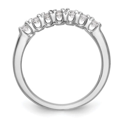 14K Weißgold Ehering mit natürlichen Diamanten