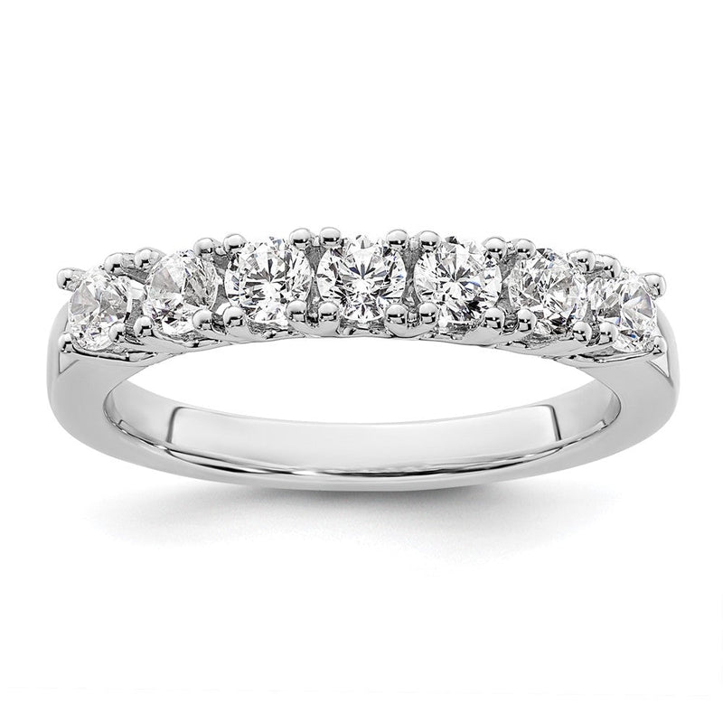 14K Weißgold Ehering mit natürlichen Diamanten