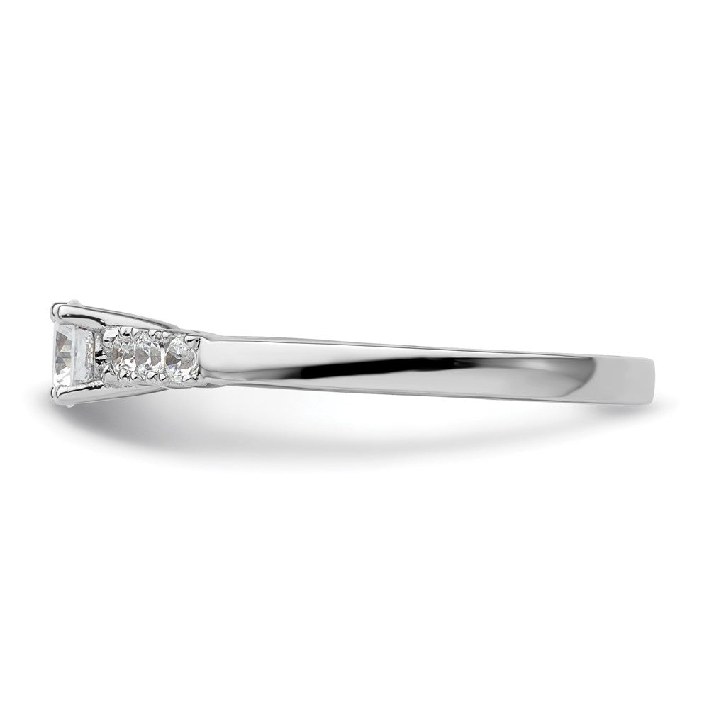 14K Weißgold Verlobungsring mit simulierten Diamanten