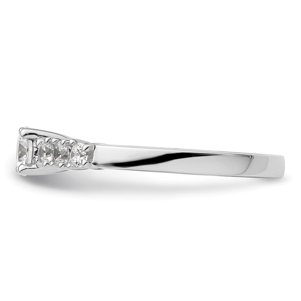 14K Weißgold Verlobungsring mit simulierten Diamanten