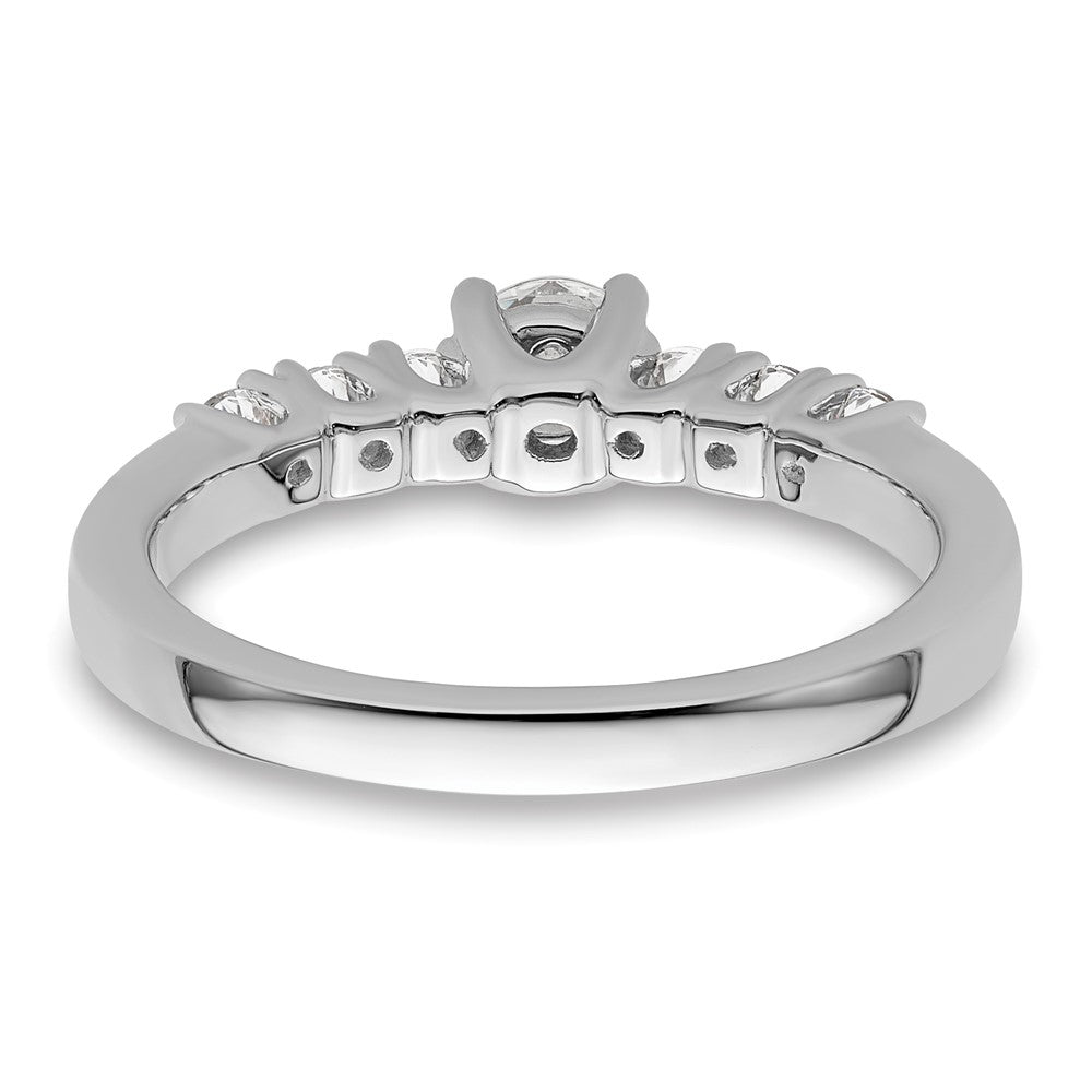 14K Weißgold Verlobungsring mit simulierten Diamanten