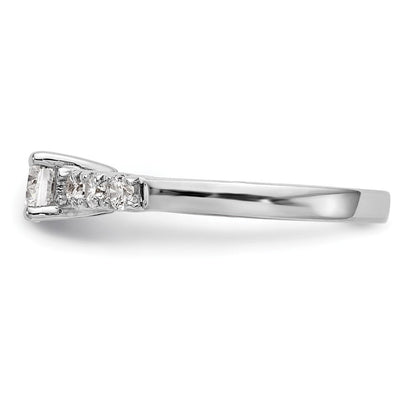 14K Weißgold Verlobungsring mit simuliertem Diamanten