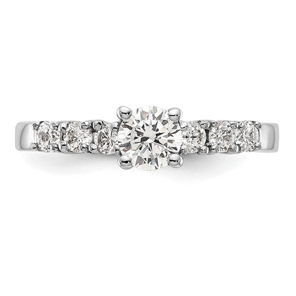 14K Weißgold Verlobungsring mit simuliertem Diamanten