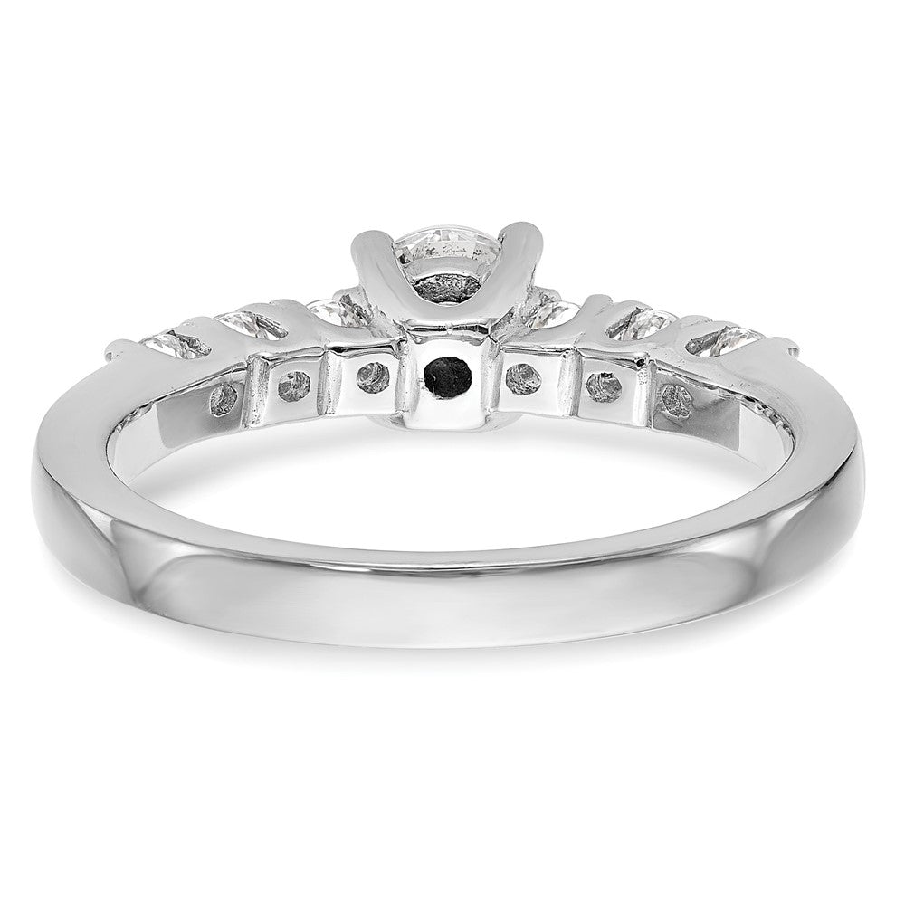 14K Weißgold Verlobungsring mit simuliertem Diamanten