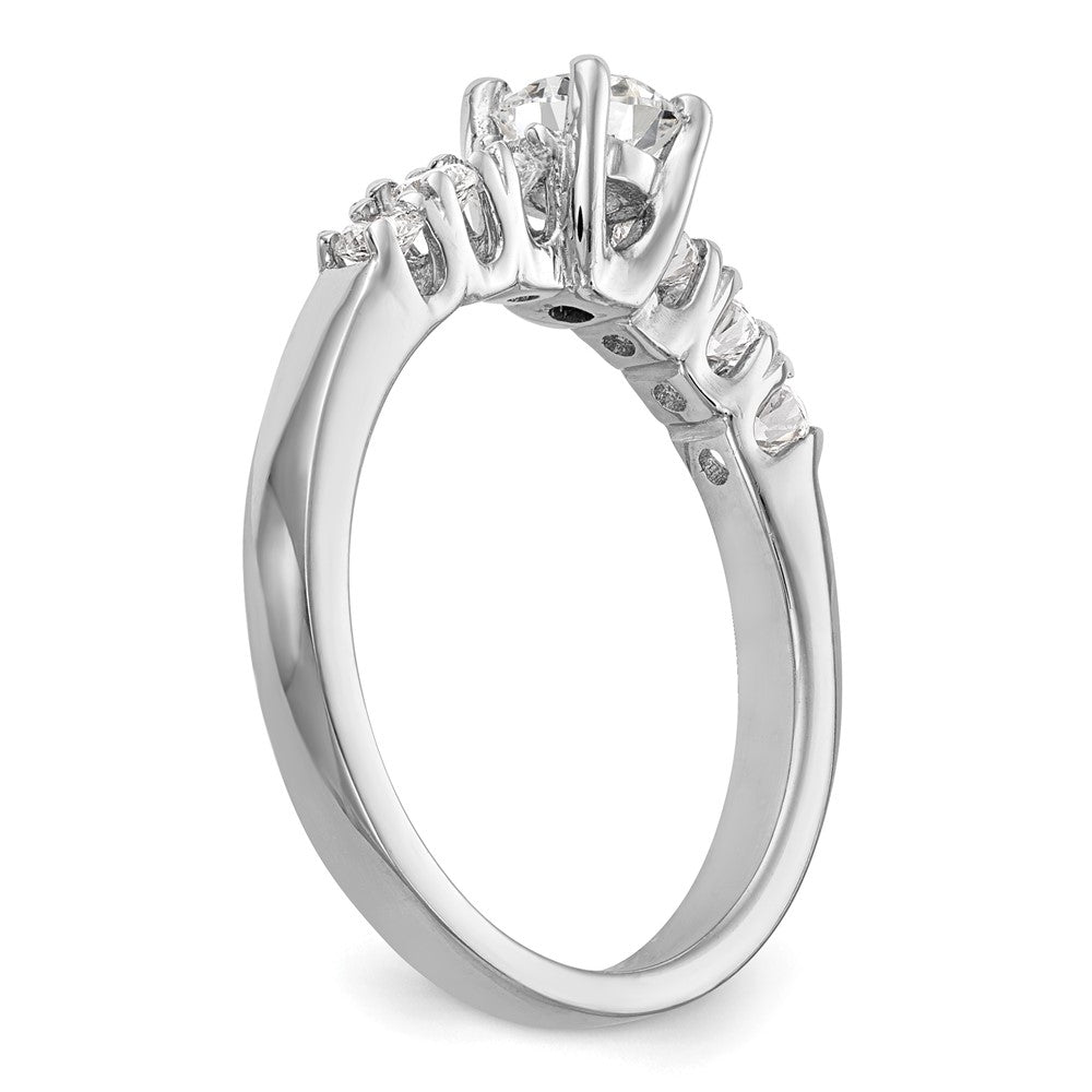 14K Weißgold Verlobungsring mit simuliertem Diamanten