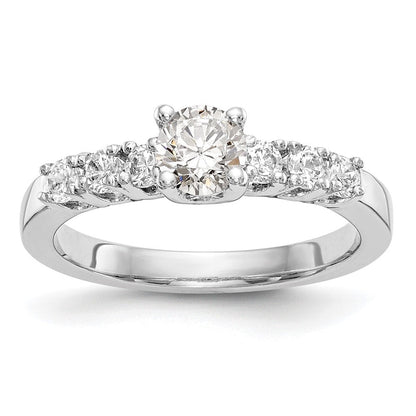 14K Weißgold Verlobungsring mit simuliertem Diamanten