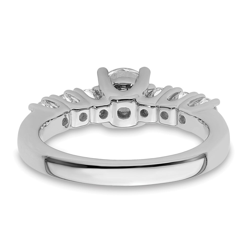 14K Weißgold Verlobungsring mit simulierten Diamanten