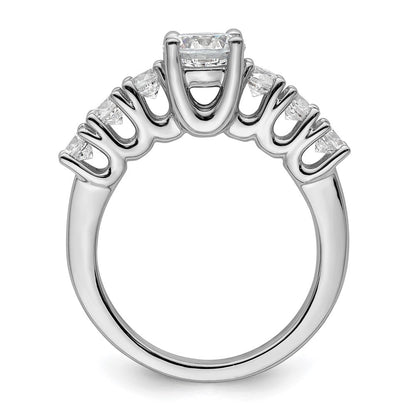 Verlobungsring aus 14K Weißgold mit simulierten Diamanten