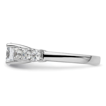 Verlobungsring aus 14K Weißgold mit simulierten Diamanten