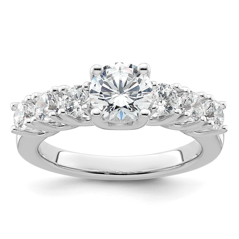 Verlobungsring aus 14K Weißgold mit simulierten Diamanten