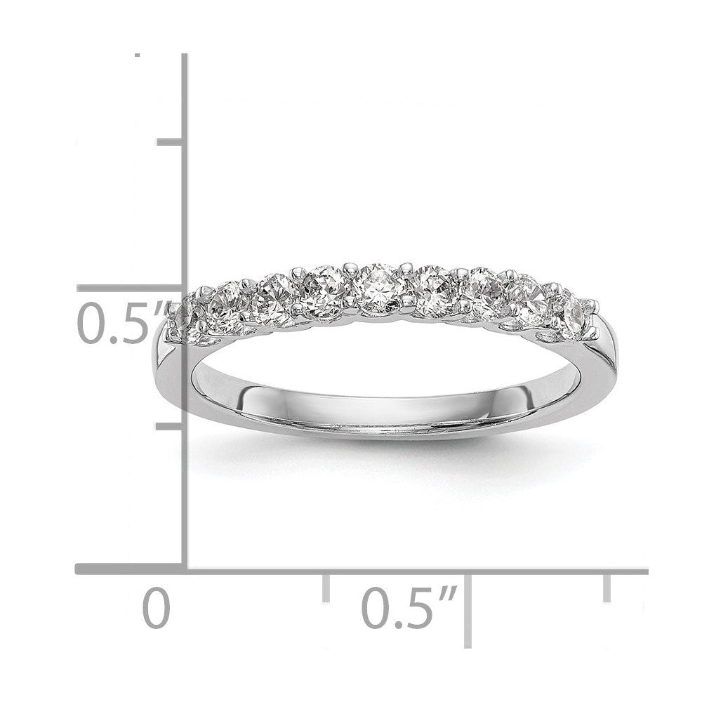 14K Weißgold Ehering mit natürlichen Diamanten